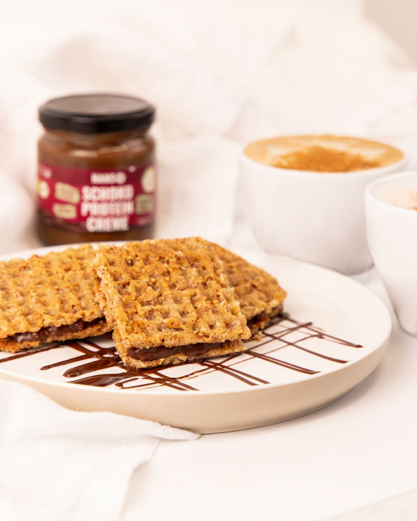 Protein Waffeln Rezept: Gefüllte Waffelschnitten ohne Waffeleisen