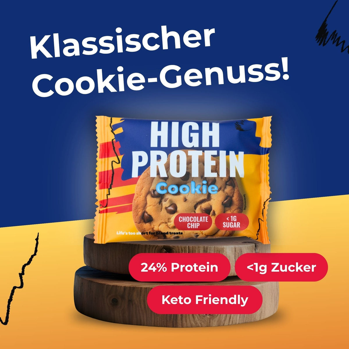 NEUE SORTE! High Protein Cookie - 12x Chocolate Chip